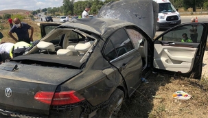 Bakan Kurum'un korumaları kaza yaptı: 4 yaralı 