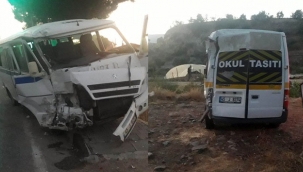 Manisa'da işçi servisleri çarpıştı: 12 yaralı 