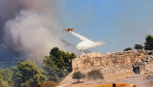 Yunanistan'da arkeolojik sit alanında yangın 