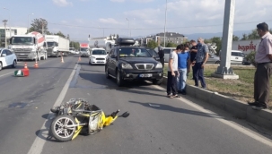 Bolu'da ciple çarpışan motosiklet sürücüsü 20 metre sürüklendi 