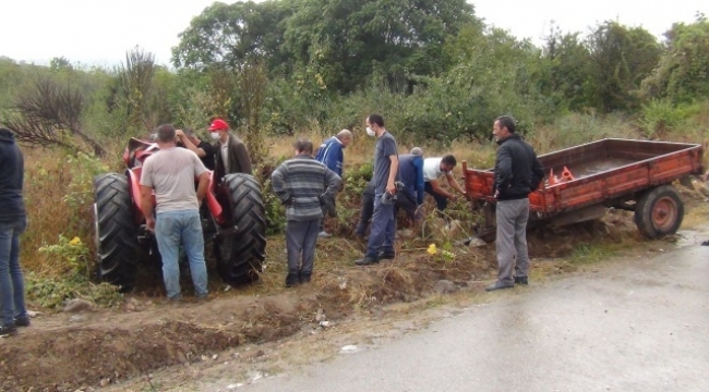 Bursa'da traktör devrildi: 1 ölü 2 yaralı 