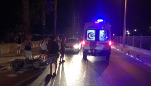 Kuşadası'nda motosiklet kazası: 1 ağır yaralı 