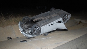 Lüks otomobil takla attı: 1 yaralı 