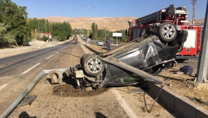 Otomobil takla attı: 1 yaralı 