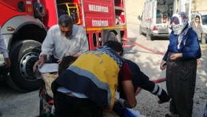 Yangında zehirlenen kadın öldü 