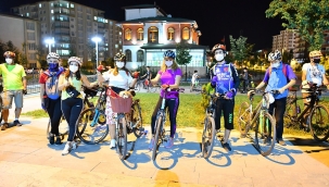 Yeşilyurt'ta bisiklet korteji 