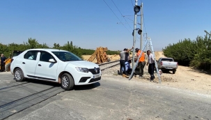 Yük treni hemzemin geçitte tıra çarptı