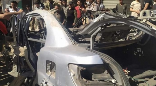 Afrin'de bomba yüklü araç patladı 
