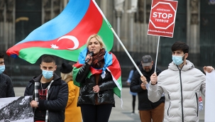 Almanya'da Ermenistan'ın saldırıları protesto edildi