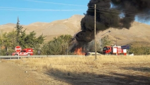 Doğanşehir'de bahçe yangını 