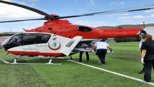 Bebeğin yardımına ambulans helikopter yetişti 
