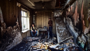 Ermenistan'ın vurduğu Terter kent merkezindeki yıkım görüntülendi 