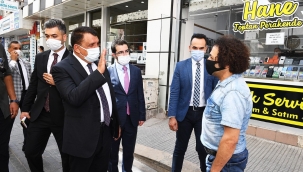 Gürkan'dan esnaf ziyareti