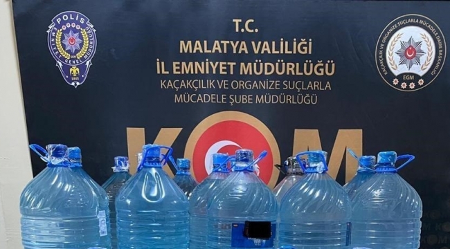 Malatya'da 447 litre sahte içki ele geçirildi 