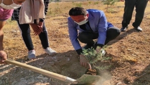 'Öğretmenim Doğaya da Nefes Ol' kampanyasında fidanlar dikildi 