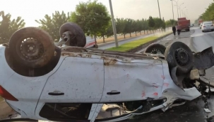 Otomobil ile kamyon çarpıştı: 1 yaralı 