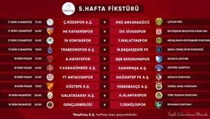 Süper Lig'de 5, 6, 7 ve 8. haftaların programları açıklandı 
