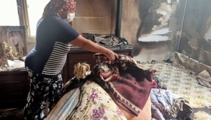 Yanan evlerini görünce gözyaşlarını tutamadılar 