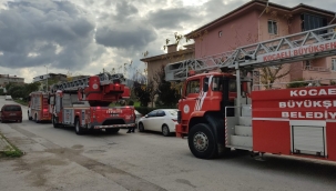 3 katlı binada korkutan yangın 