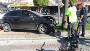Alanya'da trafik kazası : 2 yaralı