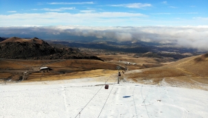 Erciyes'te kar kalınlığı 15 santime ulaştı