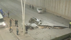 Köprüden araçların üzerine devrildi: 5 yaralı