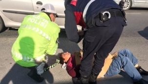 Otomobilin çarptığı kadın yaralandı 