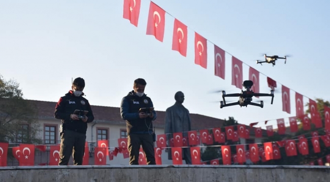 Polis ekiplerinden droneli denetim! 