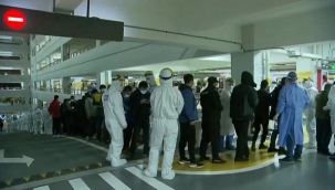 Şanghay Havalimanında korona paniği 