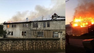 Sobadan çıkan yangın evi küle çevirdi 