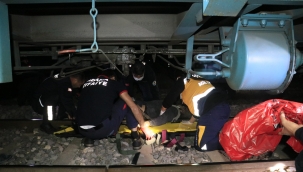 Tren çaptı kolu koptu! 