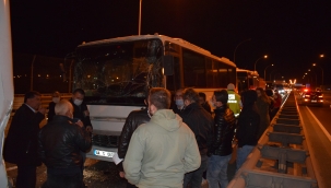 Viyadükte zincirleme kaza: 4 yaralı!