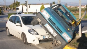 Yürekleri ağızlara getiren trafik kazası