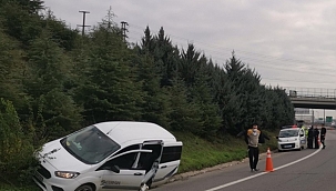 Beyin kanaması geçiren sürücü kaza yaptı