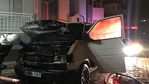 Bir gün önce tamir ettirdiği kamyoneti yandı 