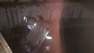 Düzce'de otomobil dereye uçtu: 1 yaralı 