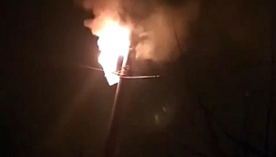 Elektrik panosu bomba gibi patladı 