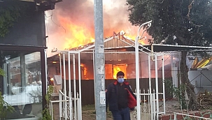 Erdek'te motel alev alev yandı 