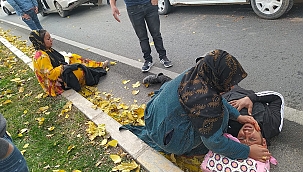 Hastaneye götürülürken kaza geçirdi