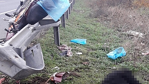 Motosiklet sürücüsü kazada öldü 