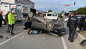 Otomobil takla attı: 2 yaralı