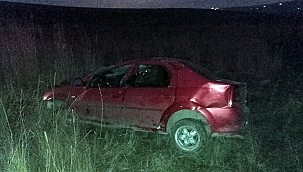 Otomobil tarlaya uçtu: 5 ağır yaralı