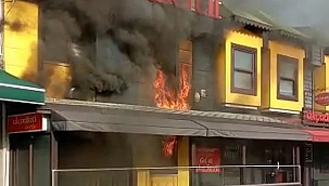 Samsun'da lokantada yangını çıktı 