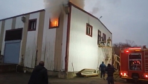 Soğuk hava deposunda yangın