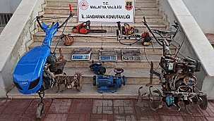 Tarım makinaları hırsızları yakayı ele verdi 