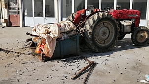 Traktöre arkadan çarptı: 1 yaralı 