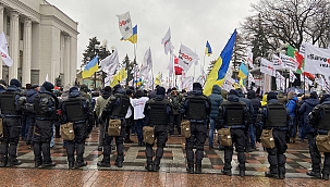 Ukrayna'da karantina protestosu 