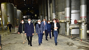 Vali Baruş'tan Şeker Fabrikasında inceleme 