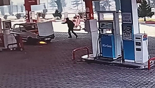 Yakıt aldıktan sonra otomobil alev aldı