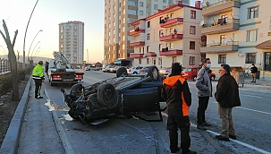 Ağaca çarpıp takla attı: 2 yaralı